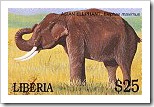 Stamp From Liberia On Asian Elephant